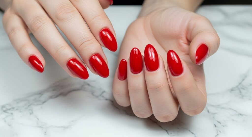 Red Acrylic Nails
