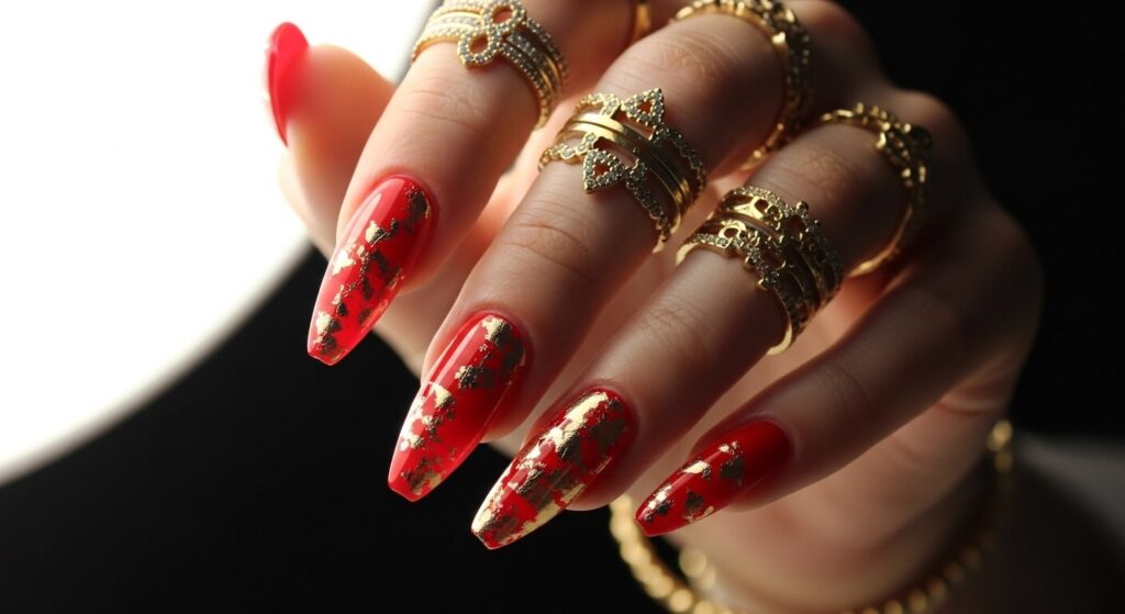 Red Acrylic Nails