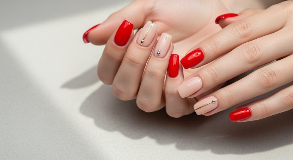 Red Acrylic Nails