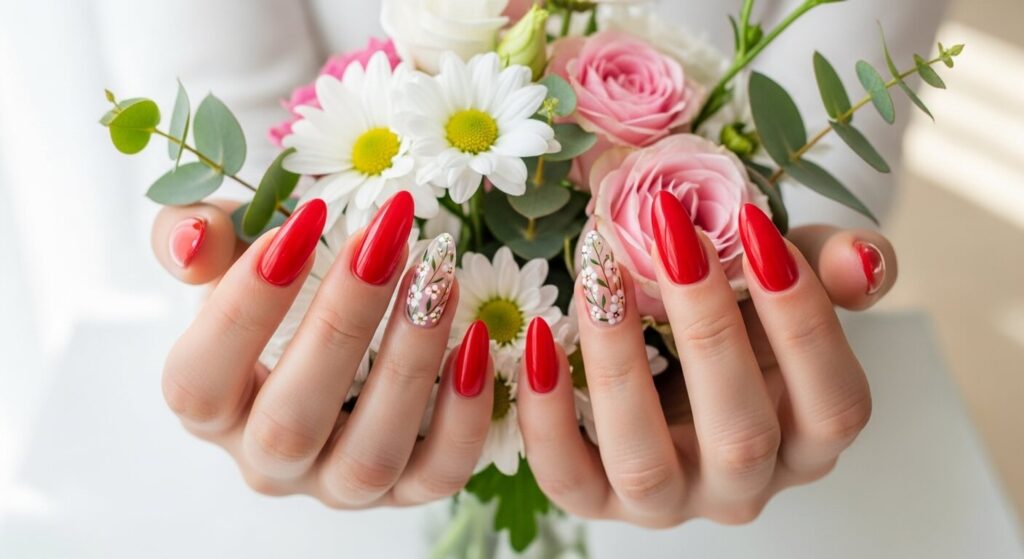 Red Acrylic Nails