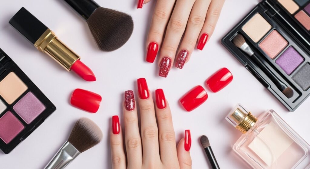 Red Acrylic Nails