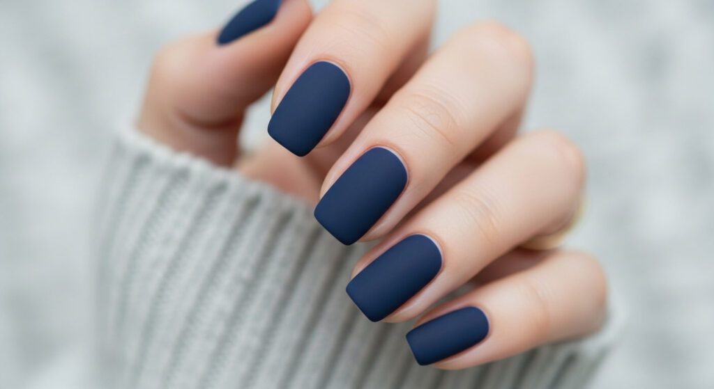 Dark Blue Nails