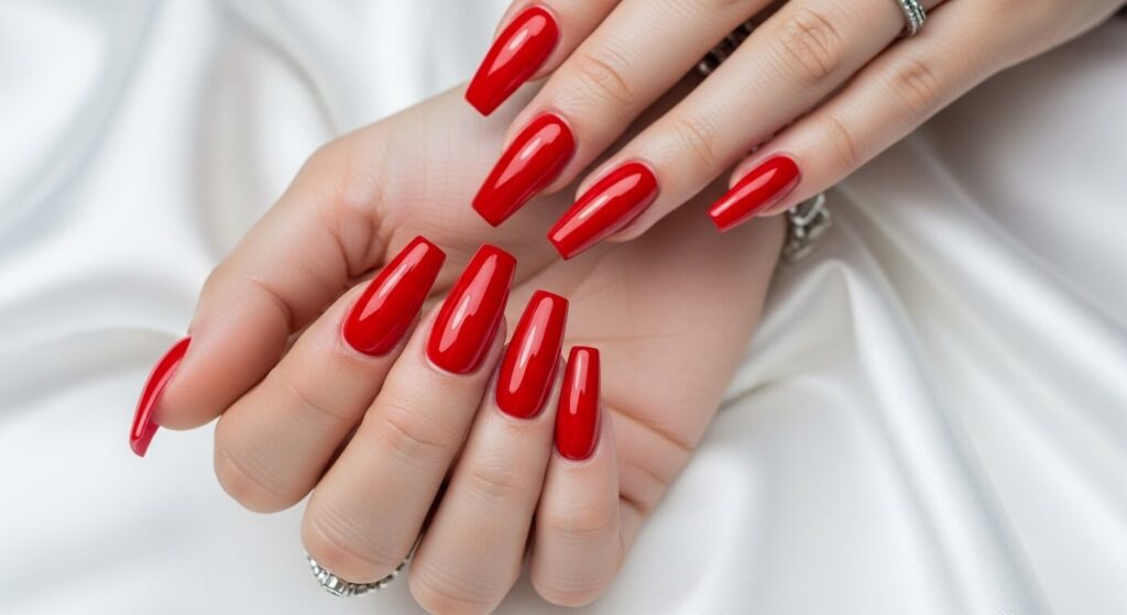 Red Acrylic Nails