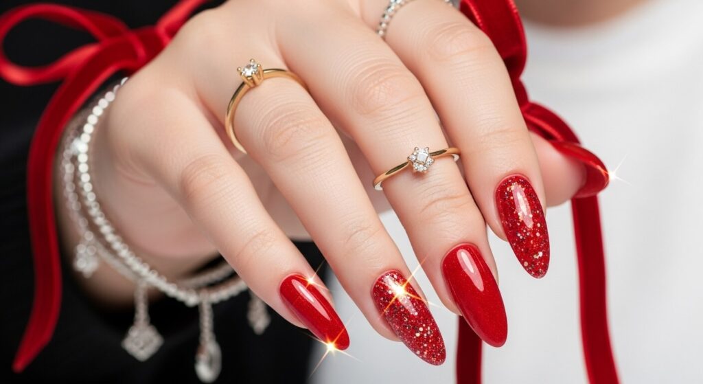 Red Acrylic Nails
