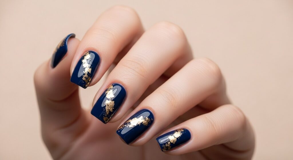 Dark Blue Nails