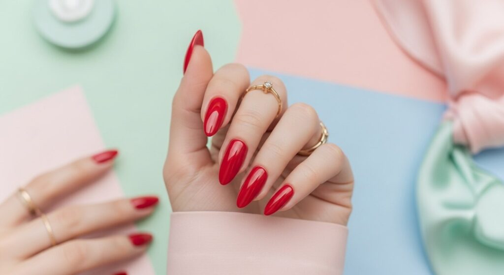 Red Acrylic Nails