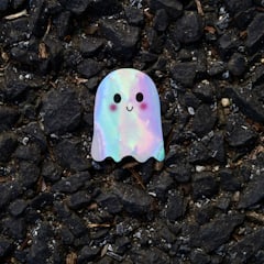 Cute holographic ghost on a dark background